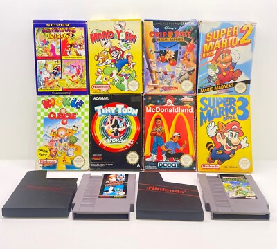 Nintendo NES Spiel OVP mit Anleitungen Super Mario, Dragon und mehr aussuchen 