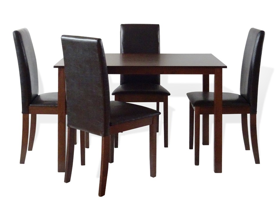 Rectangular Wooden Dining Kitchen Table, Traditional Modern Design ...