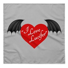 "I Love Lucifer" Bandana Satan Satanism Evil Parody Devil Demon Goth Show