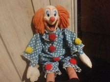Vintage 1963 Mattel Inc 19" Bozo The Clown Doll Original Outfit Yarn Hair RARE