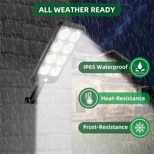 Outdoor Solar Wall Light LED Motion Sensor Bright Flood Street Lamp 3 Modes - Picture 10 of 12