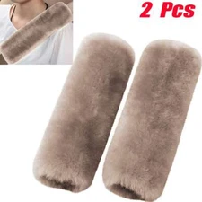 2Pcs Set Soft Australian Plush Auto Seat Belt Cover Seatbelt Shoulder Car Mat US