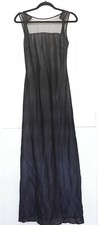 New Womens Size 8 Black Prom Dress Long Sleeveless Evening Ball Gown