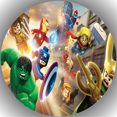 Tortenaufleger Party Tortenbild Fondant - Oblate Lego Marvel Super Heroes P6