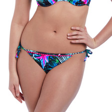 Freya Swim Jungle Flower AS5864 Black Tropical Fold Bikini Brief S NWT