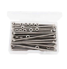 60pcs M3 x 70mm Machine Screws Nut Assortment Kit Phillips Pan Head 304 Stain...