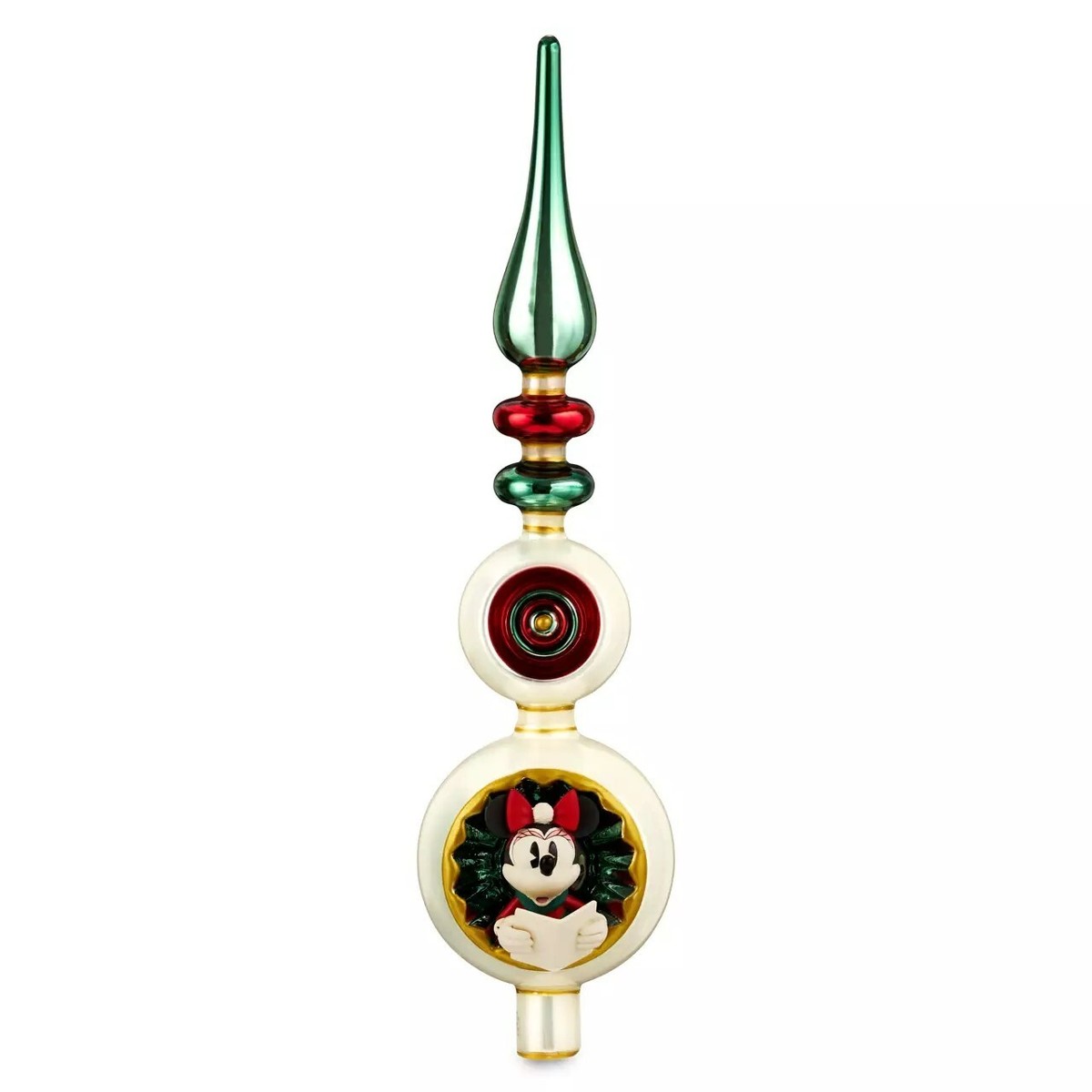 Disney Parks Mickey and Minnie Mouse Holiday Tree Topper Finial