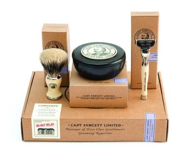 CAPTAIN FAWCETT'S SHAVING BOX GIFT SET Premium Shave Gear- Father or Special Guy