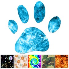 Dog Cat Paw Print - Decal Sticker - Multiple Patterns  Sizes - ebn7529