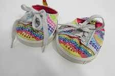 Build A Bear Workshop Shoes Skechers Twinkle Toes Sneaker Pink Flowers Peace
