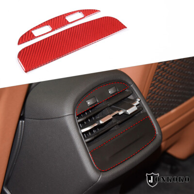 Red Carbon Rear Air Outlet Trim Frame Cover Für Maserati Ghibil 2014-2022