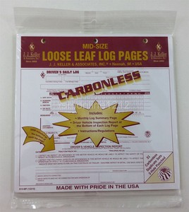 JJ KELLER 12215 ( 615MP ) Loose-Leaf Mid-Size Daily Log Book Carbonless