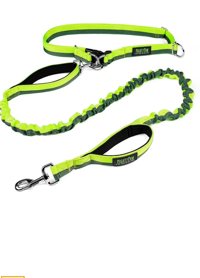 Correa para perro manos libres Mighty Paw + cinturón con correa de cintura 36" - 48" manos libres 150 libras+ Foto 4 de 4