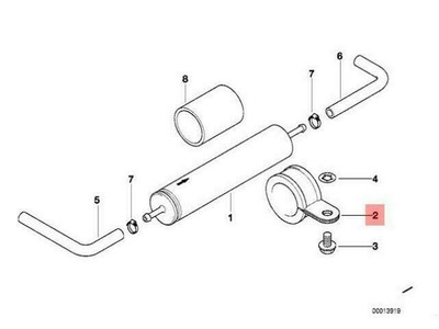 OEM BMW E31 K14 R13 R131 FUEL SUPPLY STRAINER BRACKET 13321741654