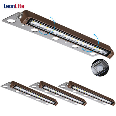 4Pack 12Inch Dimmable Rotatable LED Step Light 5000K Daylight Bronze
