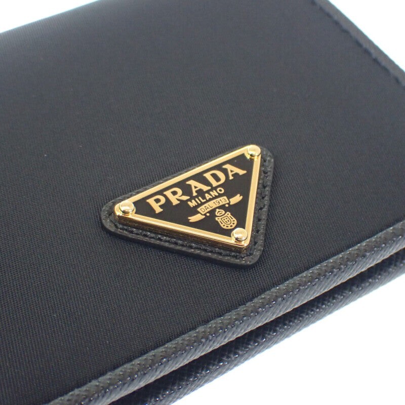PRADA Re-Nylon Tessuto Compact Wallet Bi-fold Wallet Saffiano