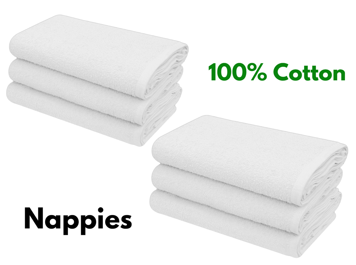 Bamboo Cotton Terry Squares Dri Bots Terry Towelling Nappies BABY