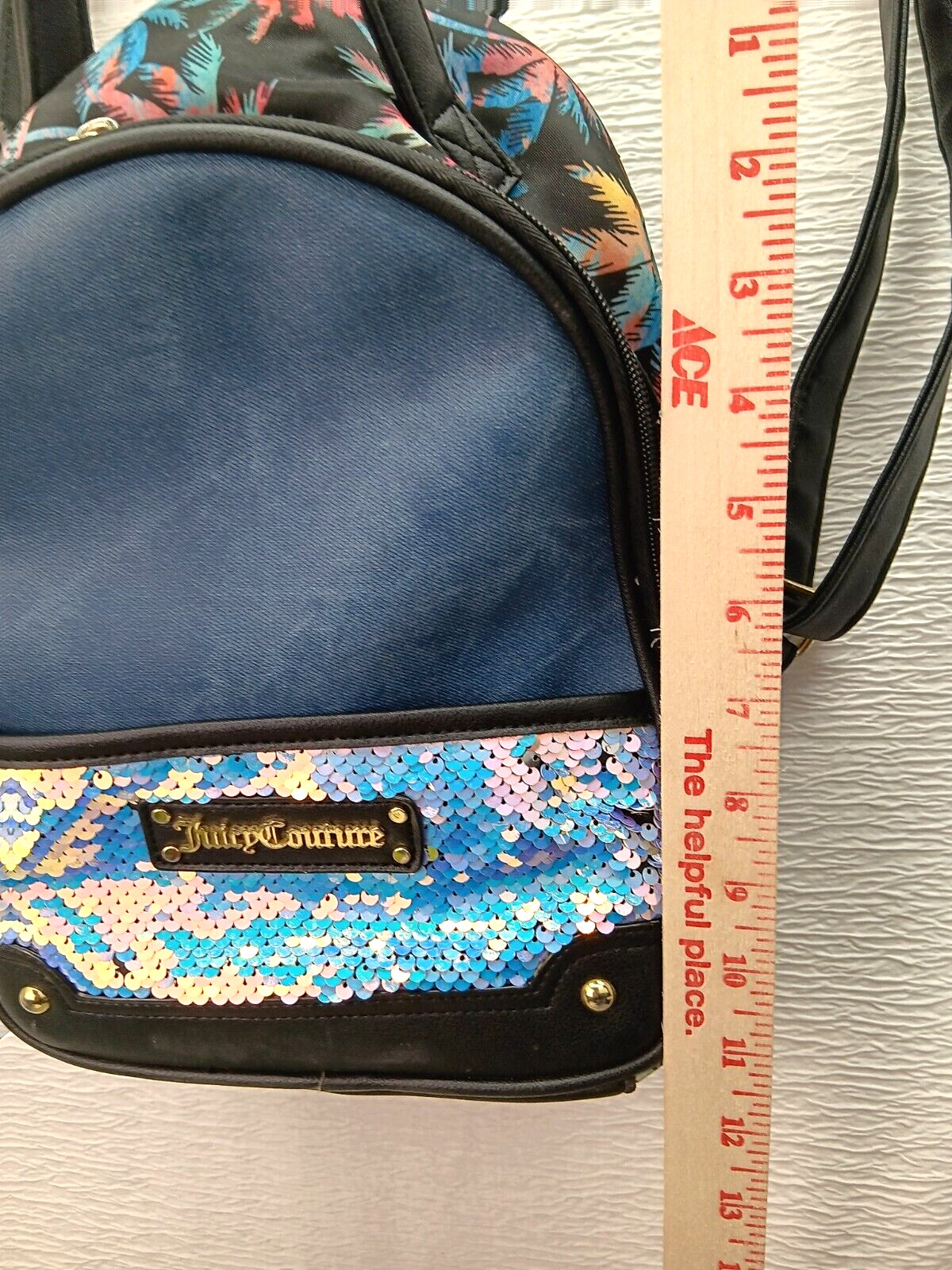 JUICY COUTURE BACK PACK, DENIM, SEQUENCE, MULTI C… - image 7
