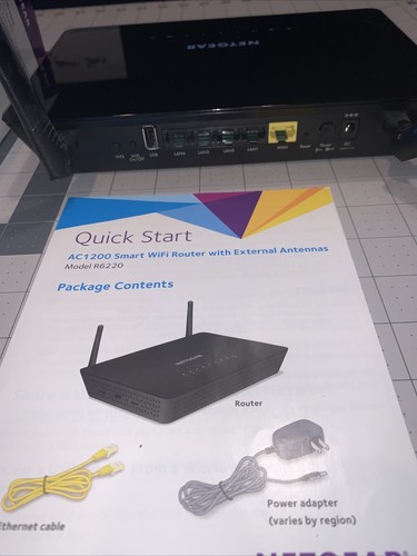 Router WiFi NETGEAR (R6230) AC1200 doble banda inalámbrico velocidad caja abierta J4 - Imagen 3 de 5