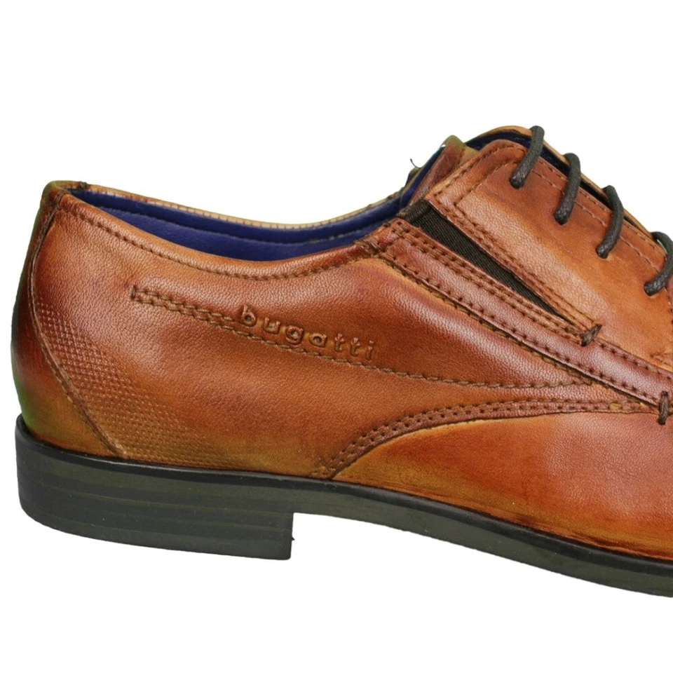 Bugatti Herren Schuhe Schnürschuhe braun unifarben 311 19605 4100 6300 cognac  - Bild 2 von 4
