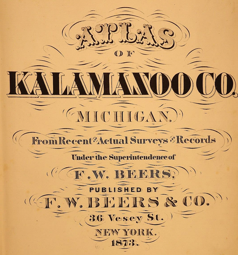 1873 Plat Map ~ The CITY of KALAMAZOO, KALAMAZOO Co., MICHIGAN ~ (16x27)-#029 - Picture 2 of 2