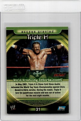 2006 Topps WWE Access Granted Triple H #31 | eBay