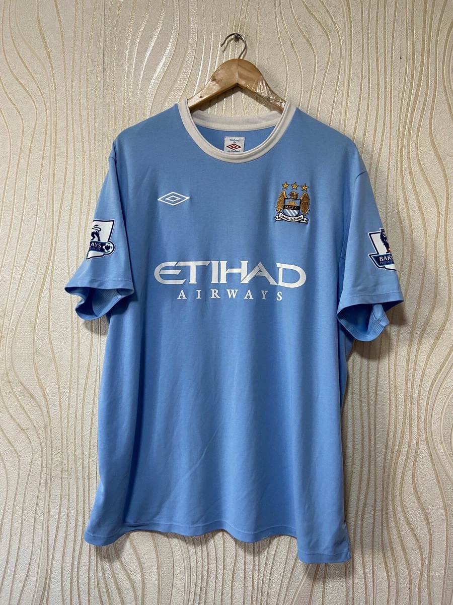 MANCHESTER CITY 2009 2010 HOME FOOTBALL SHIRT SOCCER JERSEY sz 48