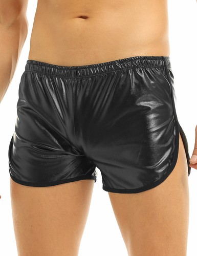Men's Faux Leather Boxer Briefs Wet Look Trunks Underwear Lingerie Clubwear AU - Picture 3 of 31