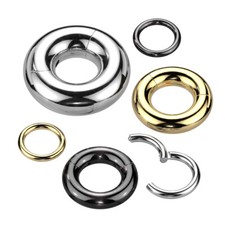 Large Gauge Implant Grade Titanium Hinged Hoop Segment Ring Septum