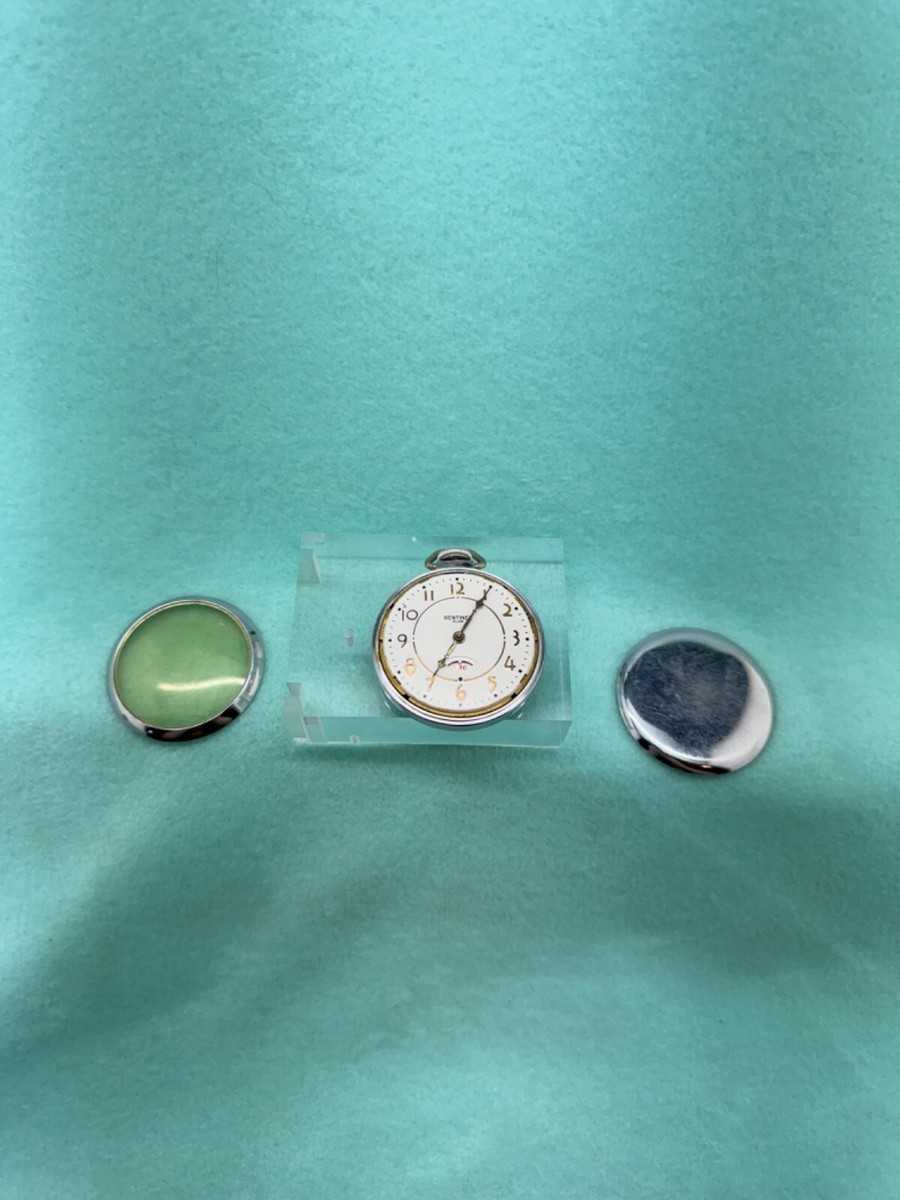 Vintage Bentinel Made By Ingraham W/Secometer Mechanical Pocket Watch  (M78)