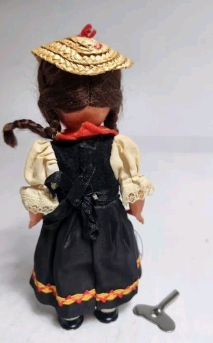 Vintage German Celluloid MechanicaWind Up Dancing Doll Key & Working Vintage - Picture 3 of 4
