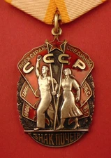 Soviet Order Badge of Honor #1001085 ORIGINAL STERLING SILVER Medal A+ CONDITION