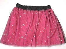 SO Girl's M 10-12 Sequin Bubble Foil Tulle Skirt Layered Lined Balletcore