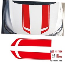 Car Hood Decal Universal Auto Racing Body Stripe Vinyl Sticker Modified Red