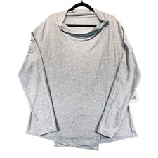 SHAPE ACTIVEWEAR Odyssey Wrap Heather Grey Long Sleeve Athleisure XL