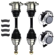 Front CV Axle+Brake Pads+Wheel Hub Bearing For Chevrolet Avalanche 1500 2002-06