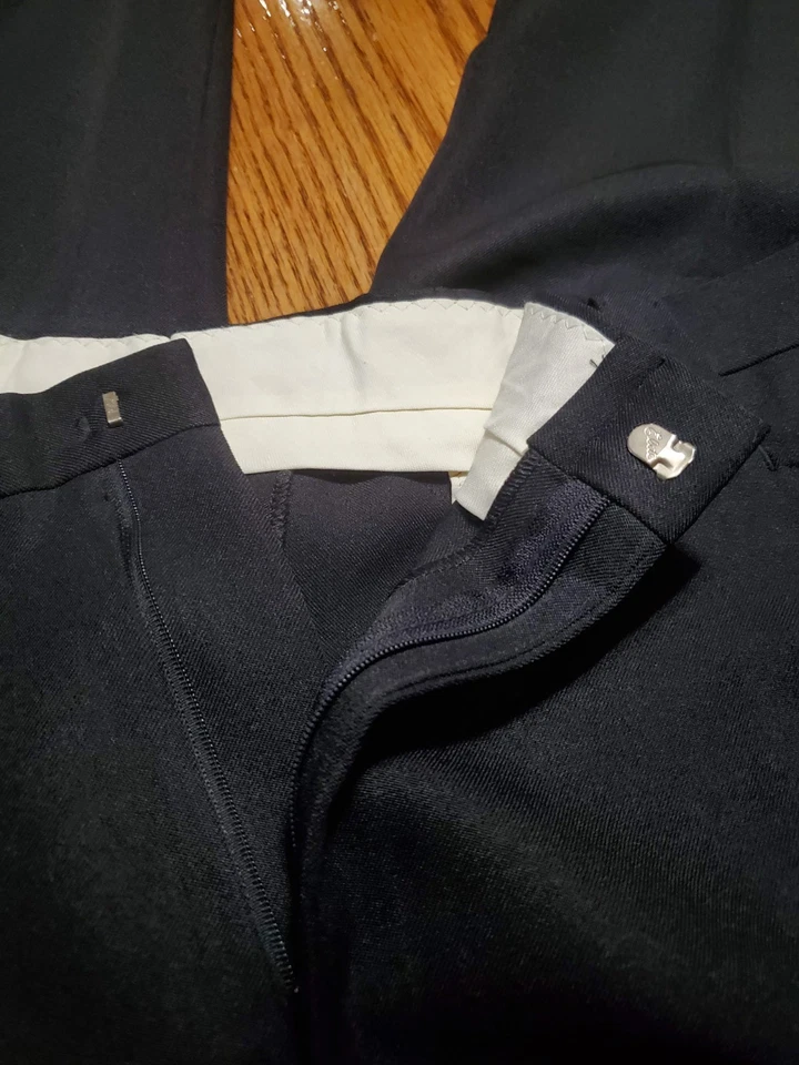 De colección. Pantalones de vestir vaqueros Reed St. James Western Wear para hombre 42X32 negros con frente plano Foto 4 de 4