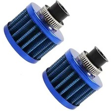 2Pcs Air Filter Cold Air Intake Filter Breather 12mm Valve Cover Breather Blue