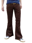 Mens Brown Corduroy FLARES Bell Bottoms 60s 70s Retro Indie Hippie Cord vintage