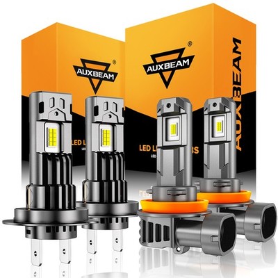 AUXBEAM H7 H11 LED Headlight High Low Beam Combo Super Bright 36000LM 20000LM 4X