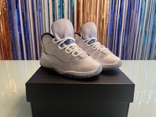Nike Air Jordan 11 Retro TD White Hydrogen Blue Toddler Size 10C w/ Box