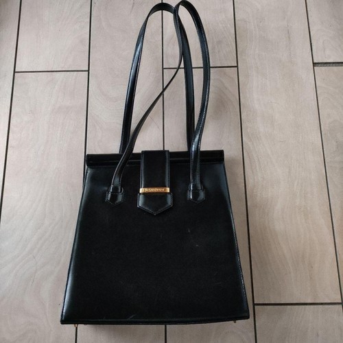 Yves Saint Laurent Handbag Shoulder Bag Black Leather Flap Closure Women's
