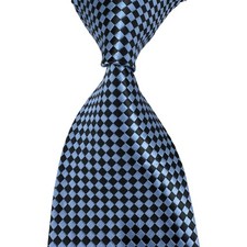 New Luxury Plaid Light Blue Dark Blue Jacquar...