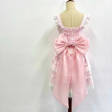 Lolita Bowknot Pin Waist Belt Accessory for Dress Skirts Clothing Decor Costume