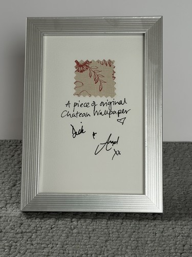 Escape to the TV Chateau Signed Framed Original Chateau Wallpaper Dick & Angel prezzo ebay