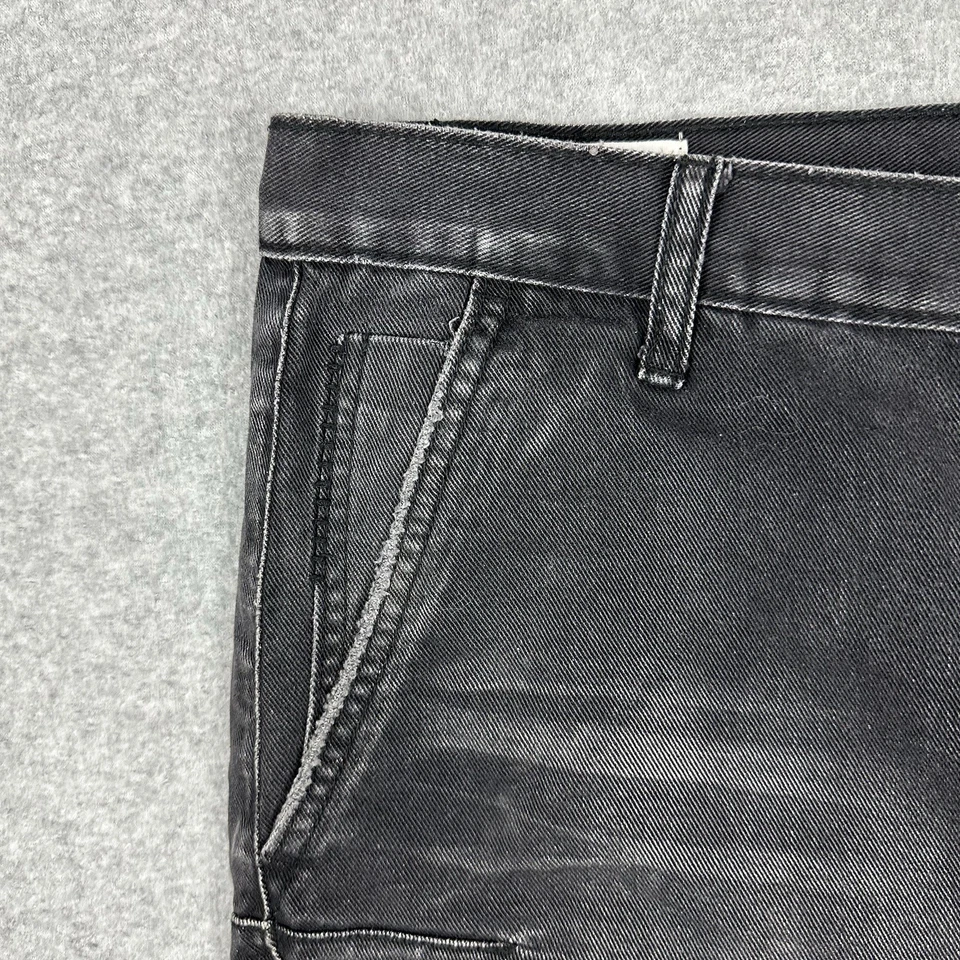 Pantalones cortos de mezclilla para hombre Man X One Teaspoon Mr Pinks talla 34 negros ancla desgastados Foto 3 de 4