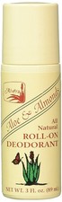 Alvera All Natural Roll-On Deodorant Aloe  Almonds, 3 Ounce