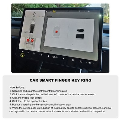 (9)Auto-Smart-Key Tragbarer Wasserdichter Carbonfaser-Smart-Key-Fingerring