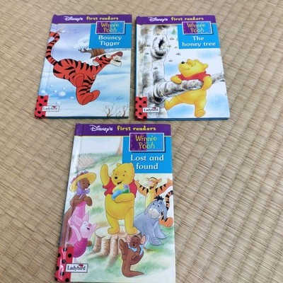 Winnie Pooh First Readers Set of 3 Books Disney Bouncy Tigger Honey Tree