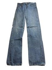 Vintage Levi s 501 Blue 90s USA Button Fly 1990s Men s 501xx Distressed 32X35